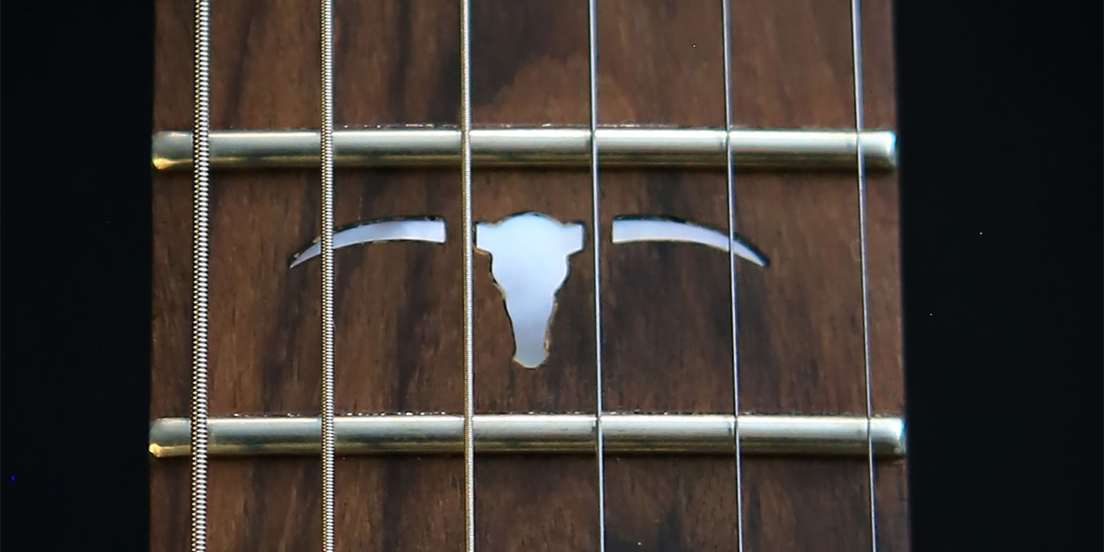 The Brazos fretboard inlay detail